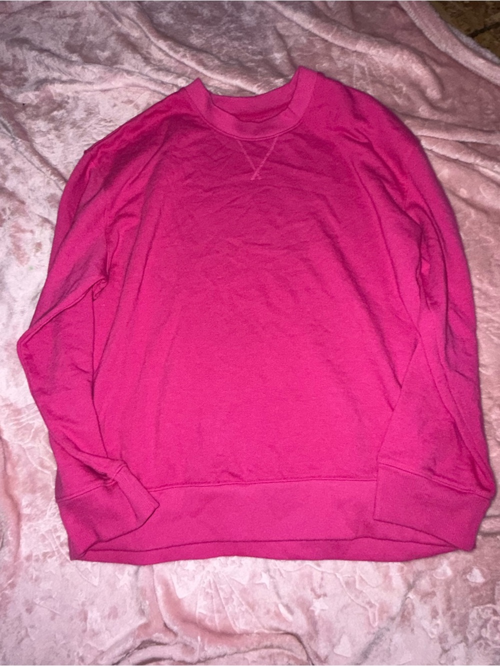 Time and Tru Bright Pink Crewneck Sweatshirt